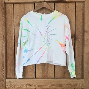 Tie Dyed Cropped Sweatshirt!